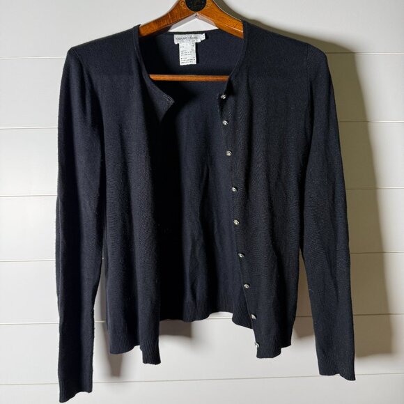 Gerard Darel Sweater Black Twin Set Tank & Button Cardigan Size T3 - Picture 8 of 13